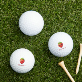 Monogramm süße Erdbeere kawaii Golfball
