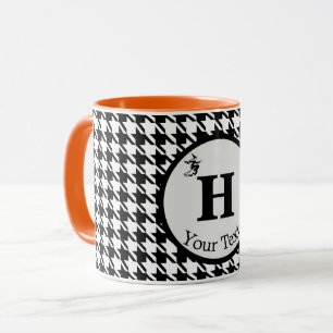 Monogramm süße Halloween-Hahnenfuß-Kombitasse Tasse