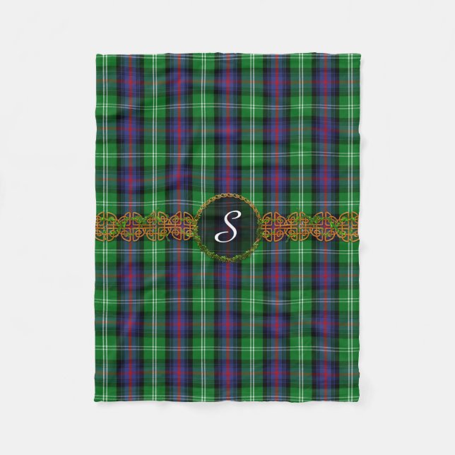 Monogramm-SutherlandTartan Fleecedecke (Vorderseite)