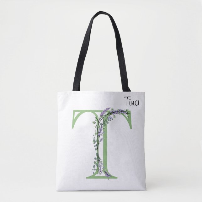 Monogramm T Lavendel Eukalyptus (Vorderseite)