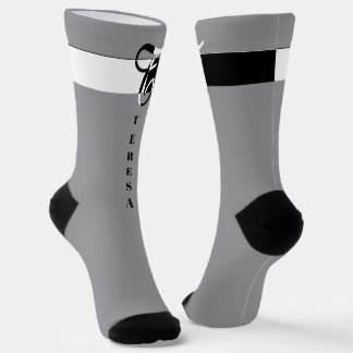 "Monogramm T" Socken