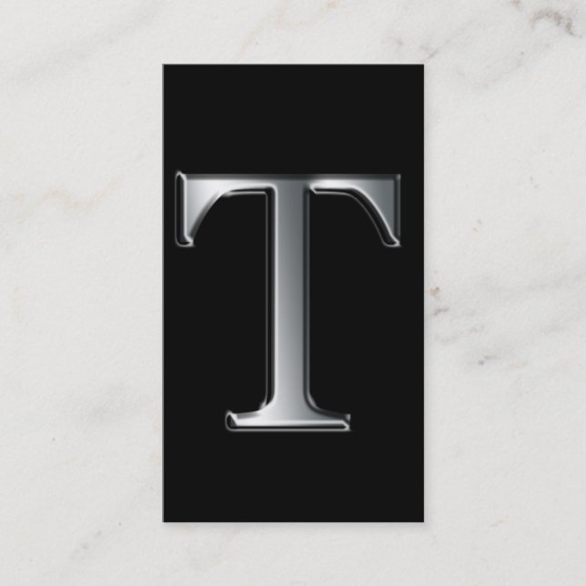 Monogramm T-Visitenkarten Visitenkarte (Vorderseite)