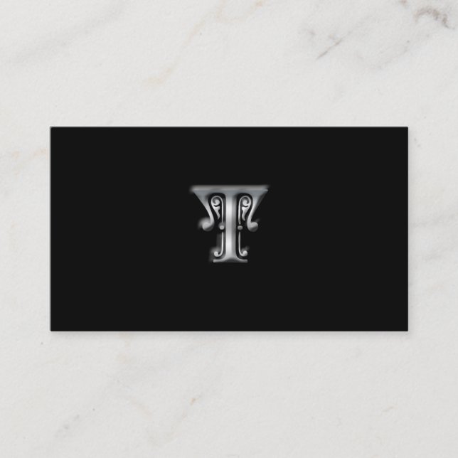 Monogramm T-Visitenkarten Visitenkarte (Vorderseite)