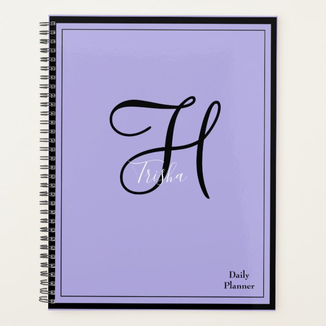 Monogramm Tagesplaner mit JEDER Farbe HAMbWG Planer (Vorderseite)