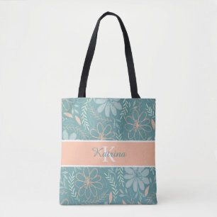 Monogramm-Tasche mit Blumenmuster