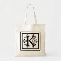 Monogramm-Taschen-Tasche des Buchstabe-K