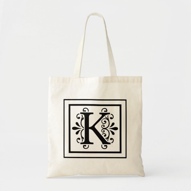 Monogramm-Taschen-Tasche des Buchstabe-K Tragetasche (Vorne)