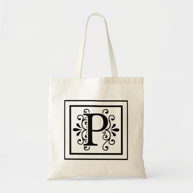 Monogramm-Taschen-Tasche des Buchstabe-P Tragetasche (Vorne)
