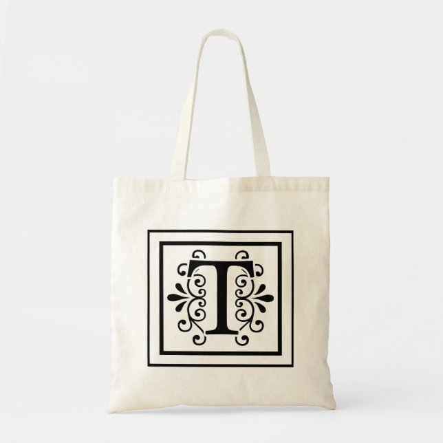 Monogramm-Taschen-Tasche des Buchstabe-T Tragetasche (Vorne)
