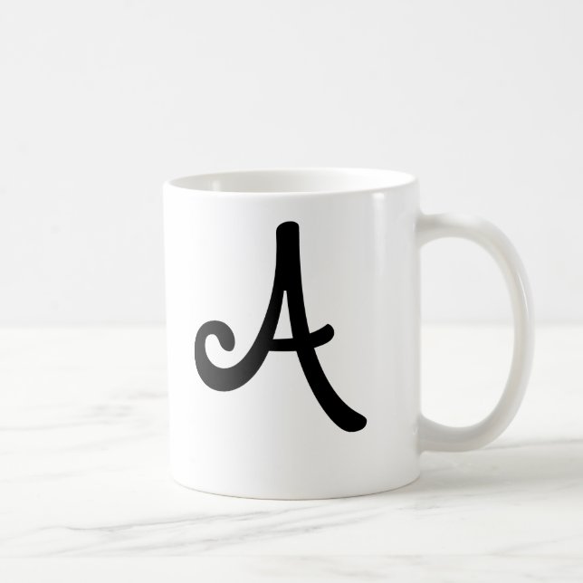Monogramm-Tasse "A " Tasse (Rechts)