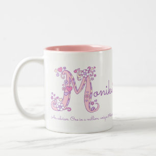 Monogramm-Tasse der Zweifarbige Tasse