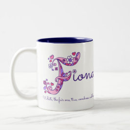 Monogramm-Tasse der Zweifarbige Tasse