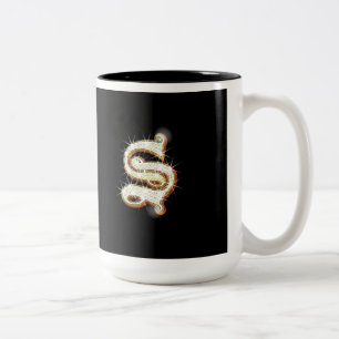 Monogramm-Tasse des Buchstabe-S Zweifarbige Tasse