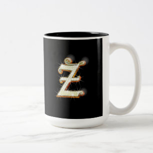Monogramm-Tasse des Buchstabe-Z Zweifarbige Tasse
