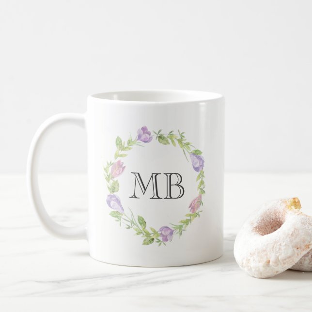 Monogramm-Tasse Tasse (Mit Donut)