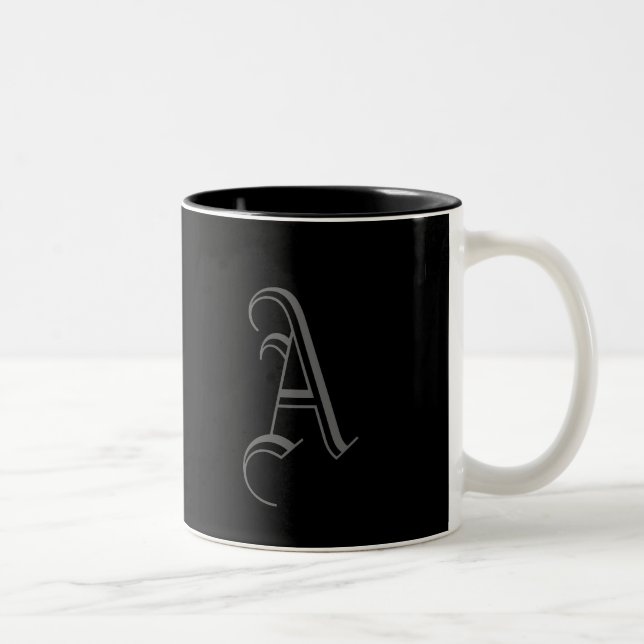 Monogramm-Tassen Zweifarbige Tasse (Rechts)