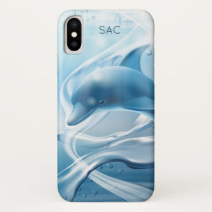 Monogramm-Telefon-Hüllen des blauen Delphins Case-Mate iPhone Hülle