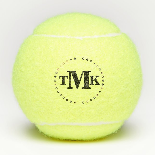 Monogramm Tennisbälle (Vorderseite)