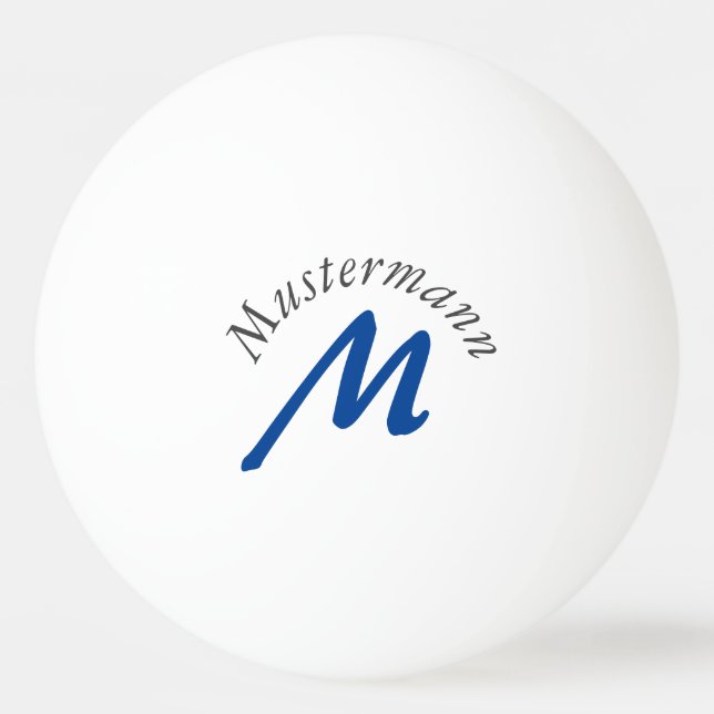 Monogramm Tischtennisball (Vorderseite)