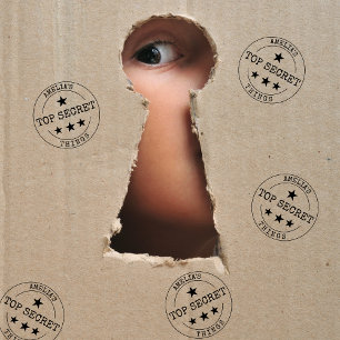 Monogramm TOP SECRET Gummistempel