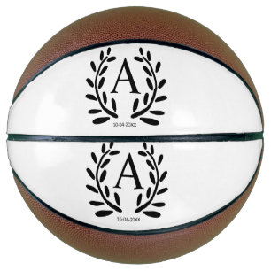 MONOGRAMM-TRAUZEUGEN GESCHENKE MIT JAHR DATUM NAME BASKETBALL