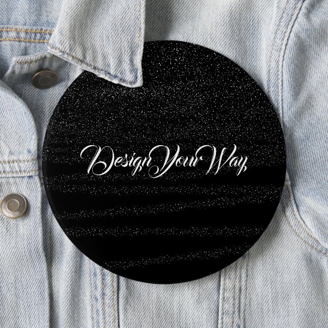 Monogramm trendige schwarze Retro-Schrift Initial  Button (Beispiel)