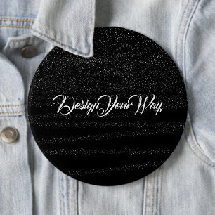 Monogramm trendschwarzes Retro-Skript mit einfache Button