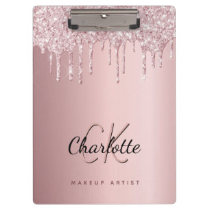 Monogramm-Tropfen Klemmbrett