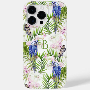 Monogramm Tropisches Blumenmuster Modern Mädchenha Case-Mate iPhone 14 Pro Max Hülle