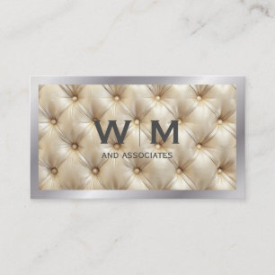 Monogramm   Tufted Fabric Padding Visitenkarte
