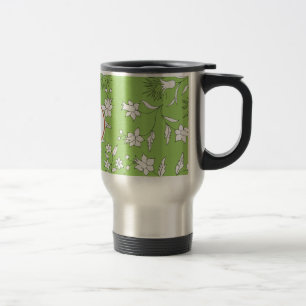 Monogramm u. Blumen Reisebecher