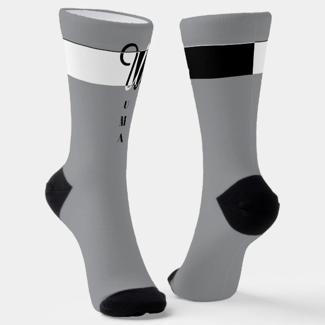"Monogramm U" Socken (Gewinkelt)