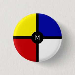Monogramm über stilistische Mondrian Inspirierte K Button