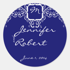 Monogramm-Umschlag Aufkleber