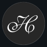 Monogramm-Umschlag Aufkleber<br><div class="desc">Benutzen Sie diesen einfachen Monogramm-Umschlag Aufkleber für jeden Anlass. Ändern Sie den Stil oder die Farbe des Schriftartes,  die Hintergrundfarbe usw. Für Hilfe,  schreiben Sie mir eine E-Mail an stillmemories@mail.com oder schreiben Sie einen Kommentar an meine Wand.</div>