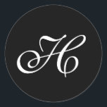 Monogramm-Umschlag Aufkleber<br><div class="desc">Benutzen Sie diesen einfachen Monogramm-Umschlag Aufkleber für jeden Anlass. Ändern Sie den Stil oder die Farbe des Schriftartes,  die Hintergrundfarbe usw. Für Hilfe,  schreiben Sie mir eine E-Mail an stillmemories@mail.com oder schreiben Sie einen Kommentar an meine Wand.</div>