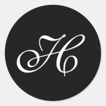 Monogramm-Umschlag Aufkleber