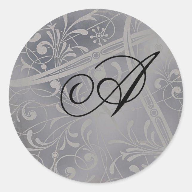 Monogramm-Umschlag Aufkleber (Vorderseite)