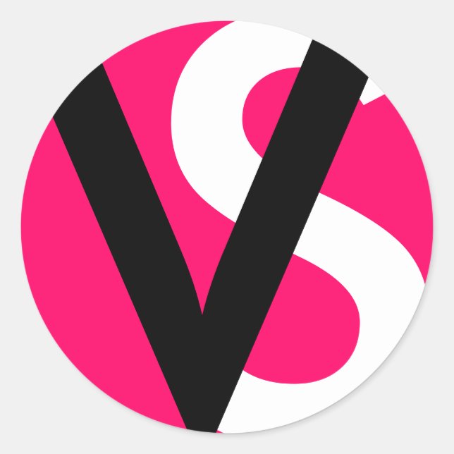 Monogramm-Umschlag Aufkleber-Aufkleber Runder Aufkleber (Vorderseite)