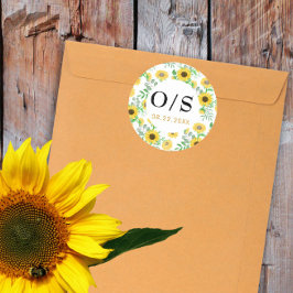 Monogramm-Umschlag Aufkleber für Wasserfarben