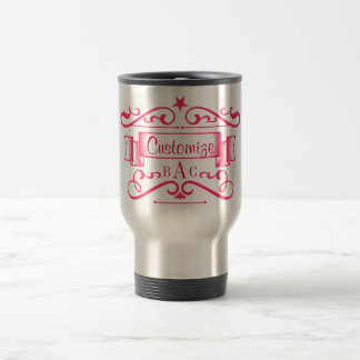 Monogramm und benutzerdefinierter Text Reisebecher