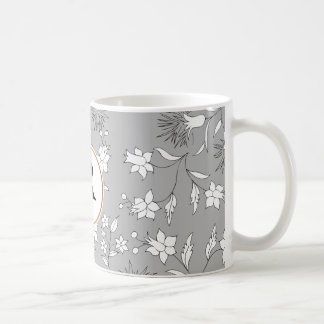 Monogramm und Blume Tasse