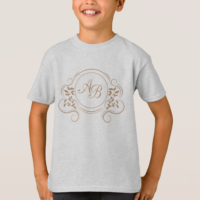 Monogramm und Erstausrüstungen T-Shirt (Vorderseite)