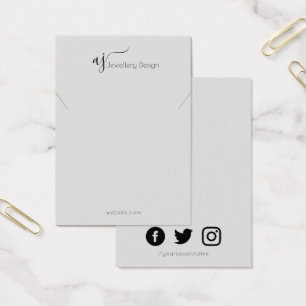 Monogramm und Halskette der sozialen Medien oder A