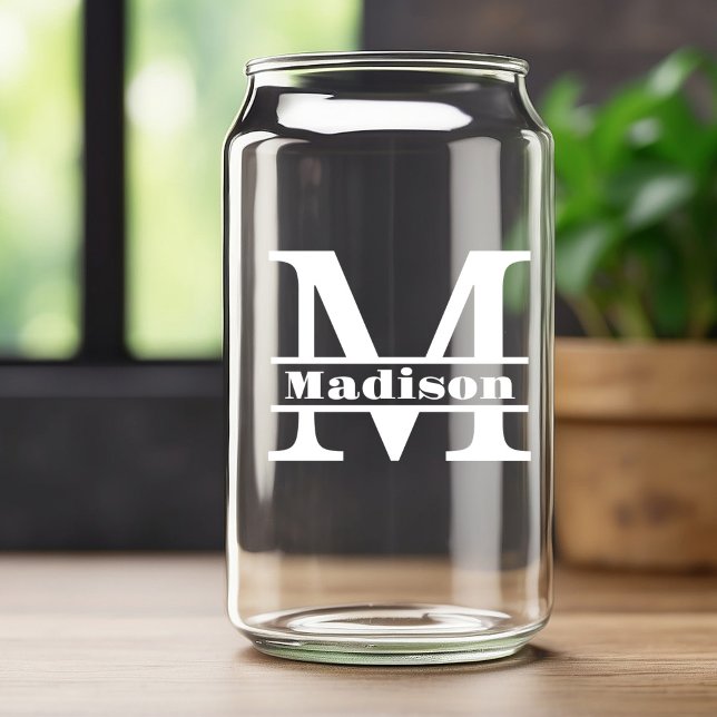 Monogramm und Individuelle Name des Minimalistisch Dosenglas (Von Creator hochgeladen)