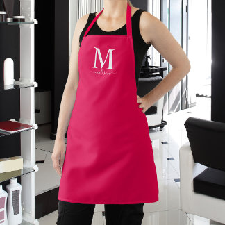Monogramm und Kalligrafie mit editierbarer Farbe Schürze