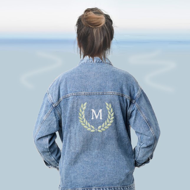 Monogramm und Lorbeerkranz Jeansjacke (Von Creator hochgeladen)