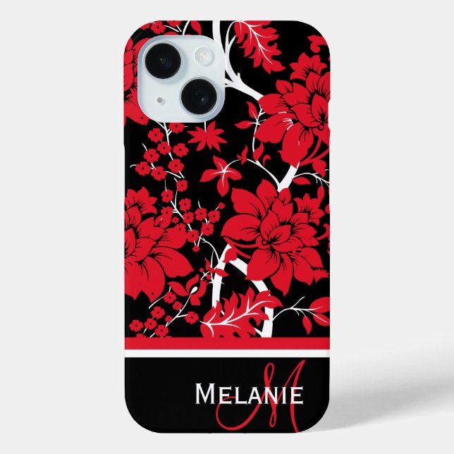 Monogramm und Name Case-Mate iPhone Hülle (Rückseite)