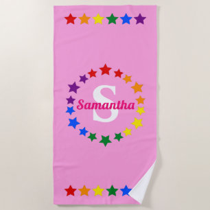 Monogramm und Name der aktuellen LGBT-Gay Pride Strandtuch