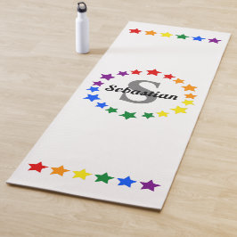 Monogramm und Name der aktuellen LGBT-Gay Pride Yogamatte